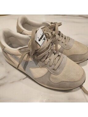 Diadora Suede Sneakers Women’s 11 Men’s 9.5 Beige Gray LKNW